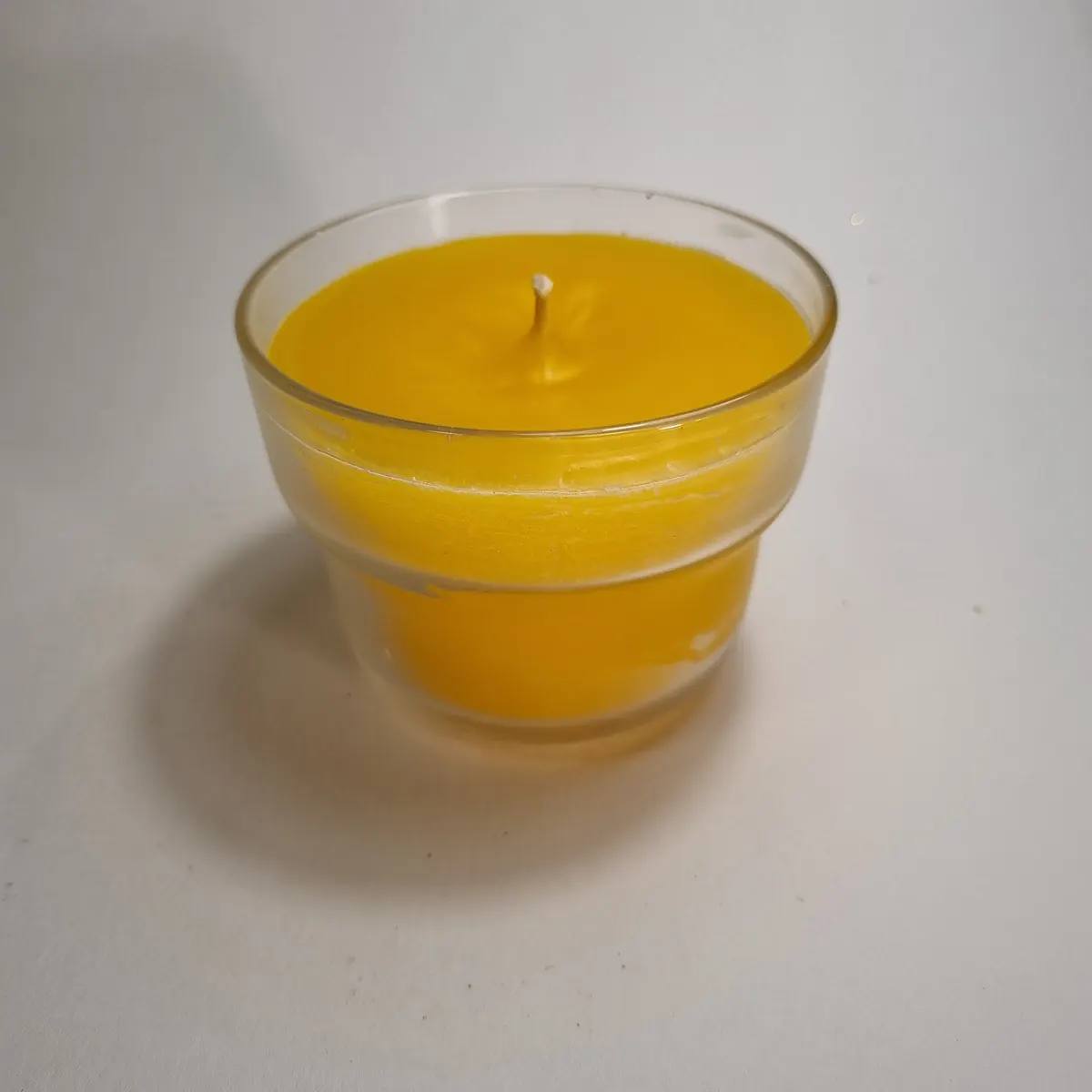 Wachsfresser Glas Optima 9 cm Gelb