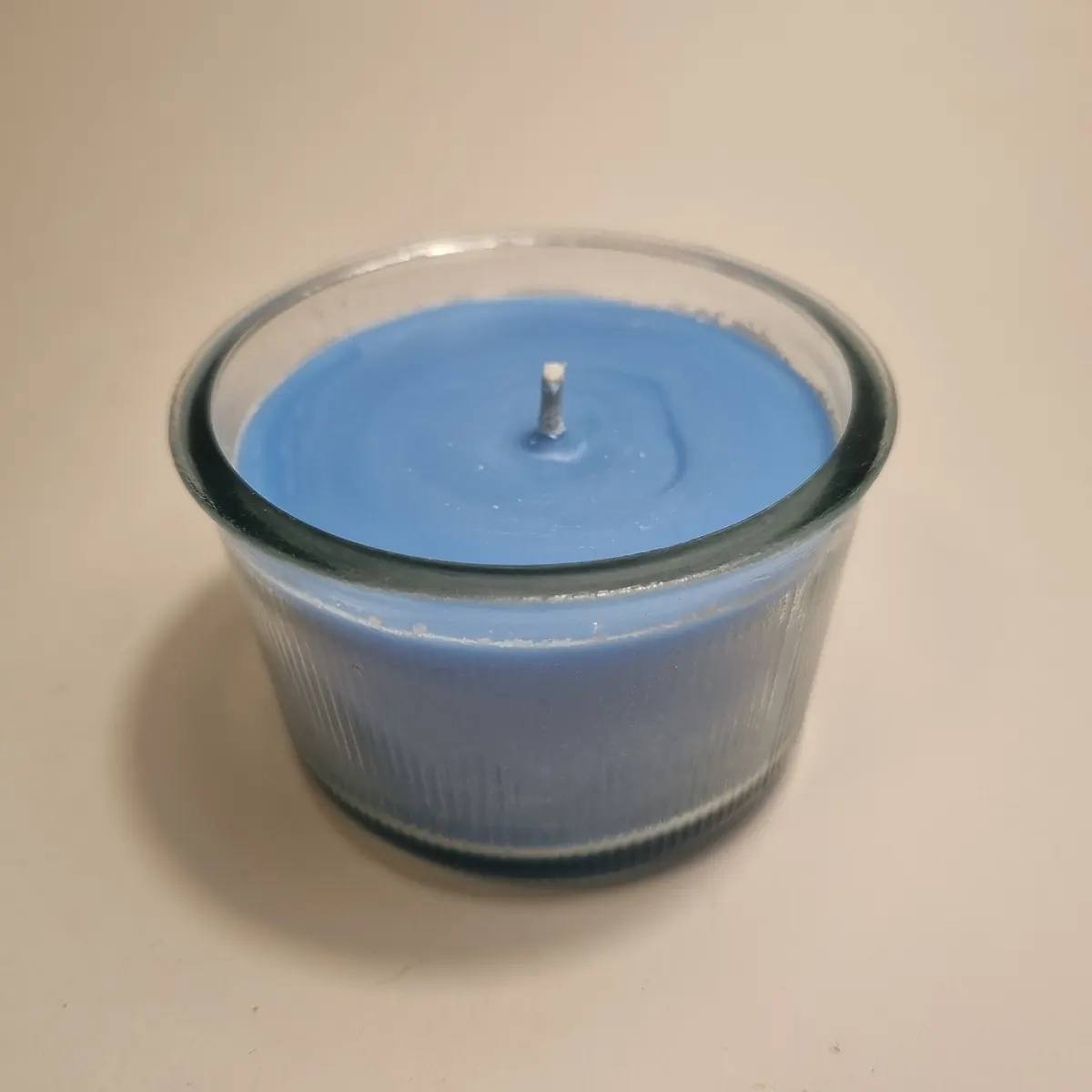 Wachsfresser Glas Optima 8.5 cm Wachs Paraffin / Soja Blau /Opac