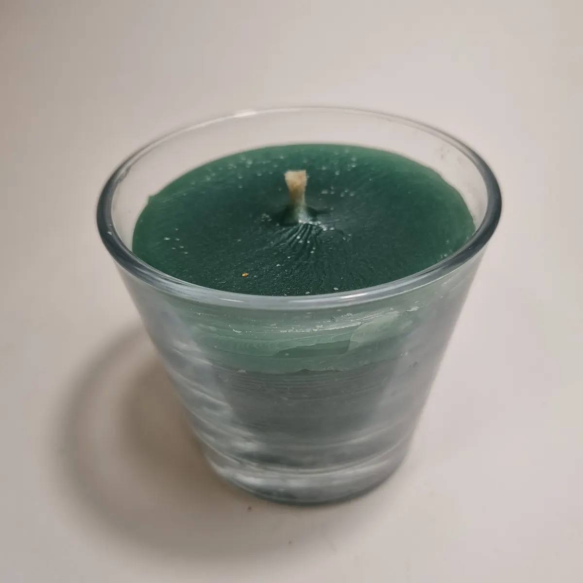 Wachsfresser Glas 9 cm Wachs Grün