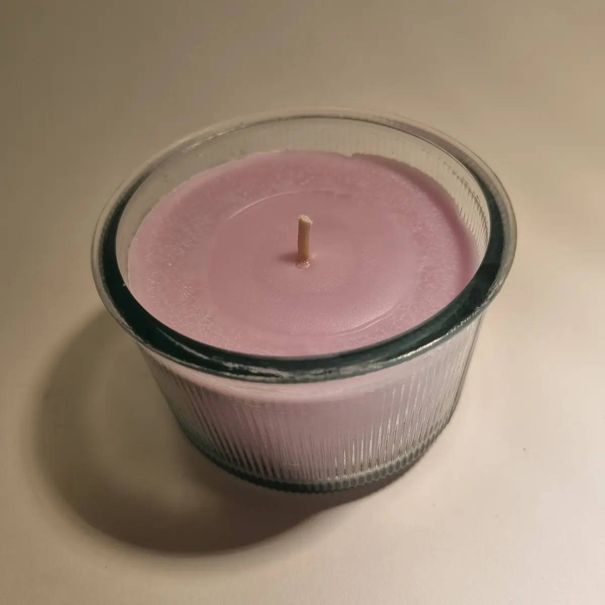 Wachsfresser Glas Optima 8.5 cm Wachs pink /opac